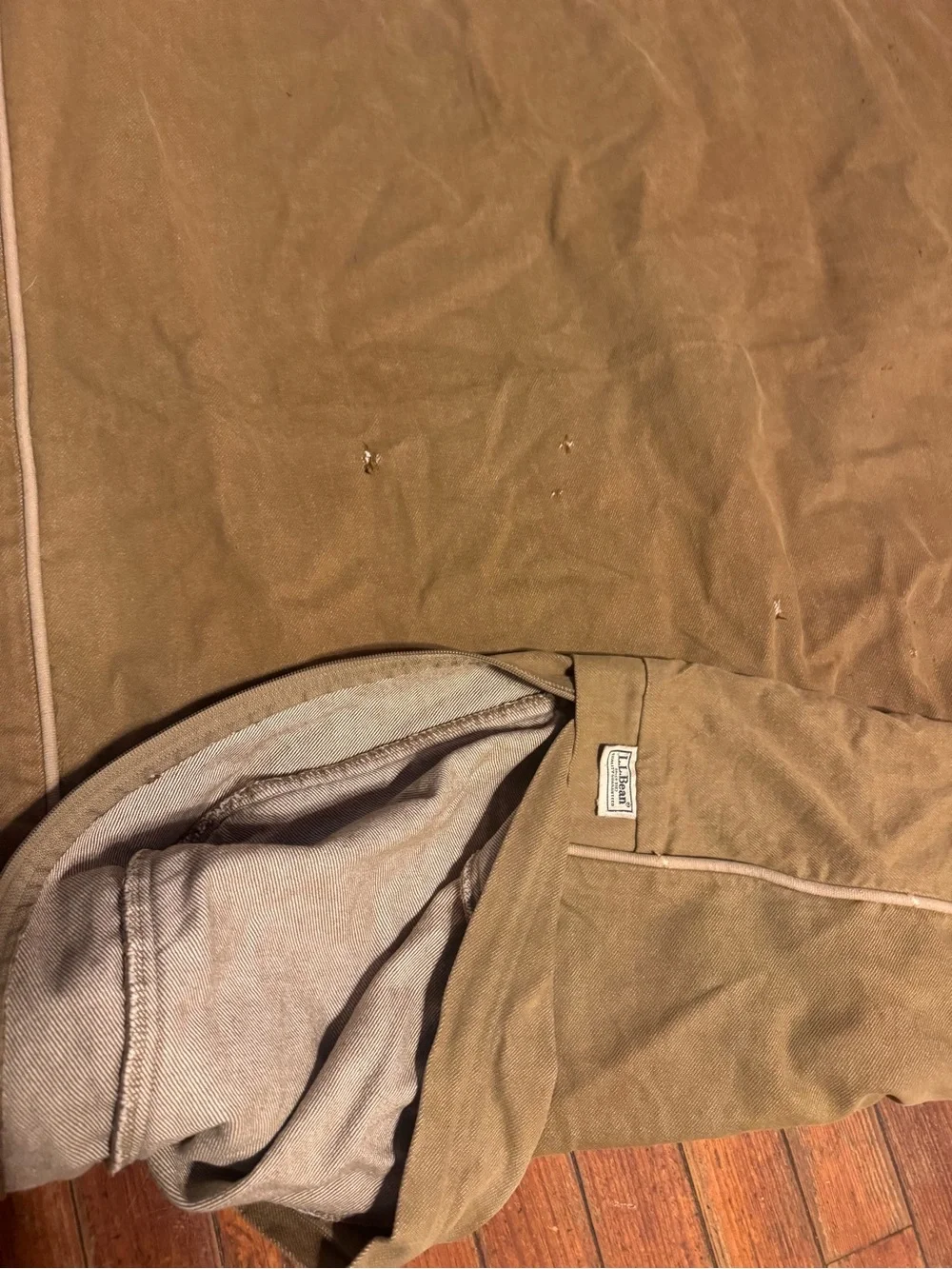 The L.L.Bean tan canvas and denim pet Cover heavy-duty, cotton-blend size XL